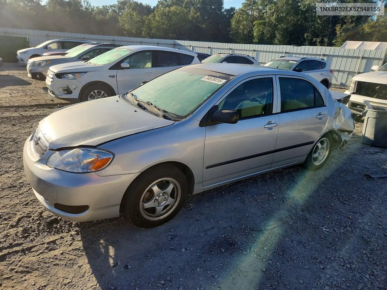 TOYOTA COROLLA 2005, VIN 1NXBR32EX5Z548155