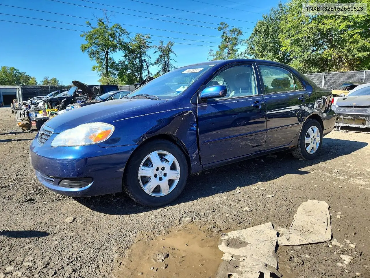 TOYOTA COROLLA 2006, VIN 1NXBR32E16Z660523