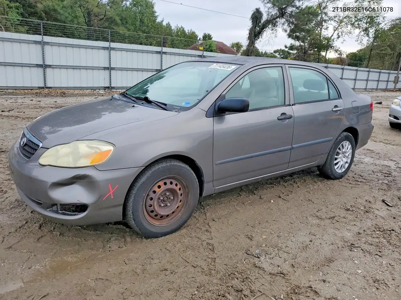 TOYOTA COROLLA 2006, VIN 2T1BR32E16C611078