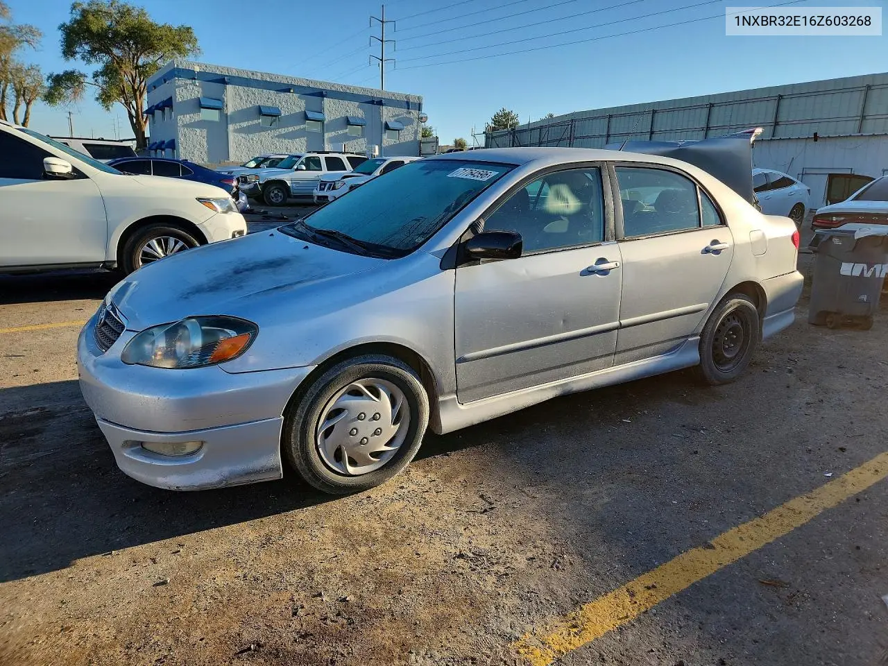 TOYOTA COROLLA 2006, VIN 1NXBR32E16Z603268