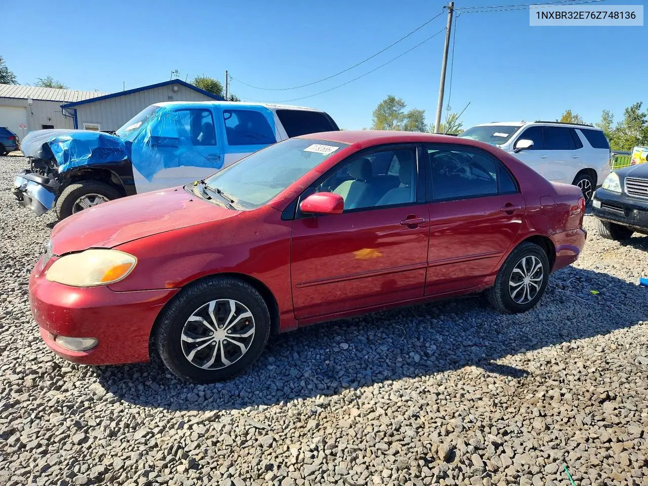 TOYOTA COROLLA 2006, VIN 1NXBR32E76Z748136