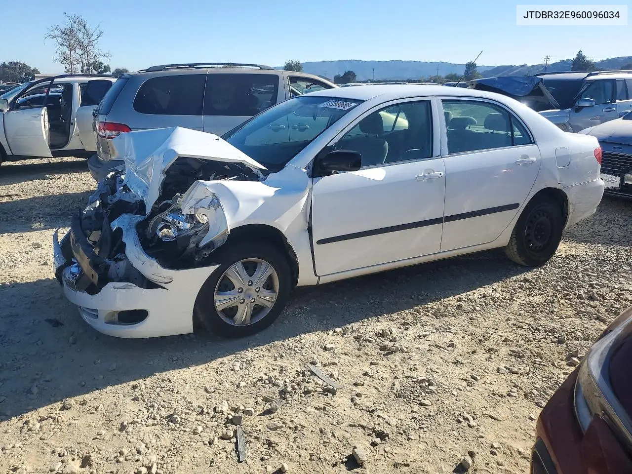 TOYOTA COROLLA 2006, VIN JTDBR32E960096034