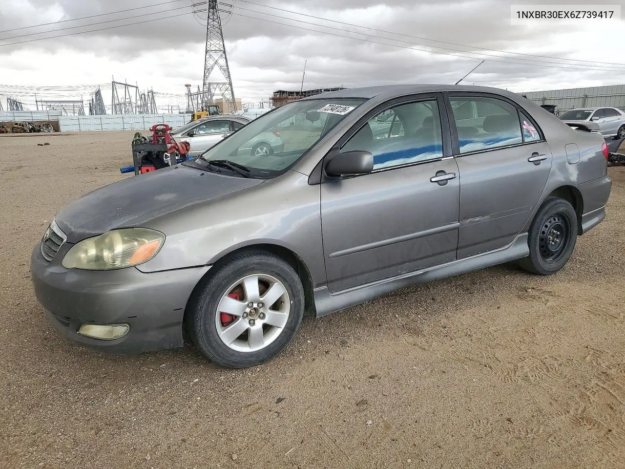TOYOTA COROLLA 2006, VIN 1NXBR30EX6Z739417