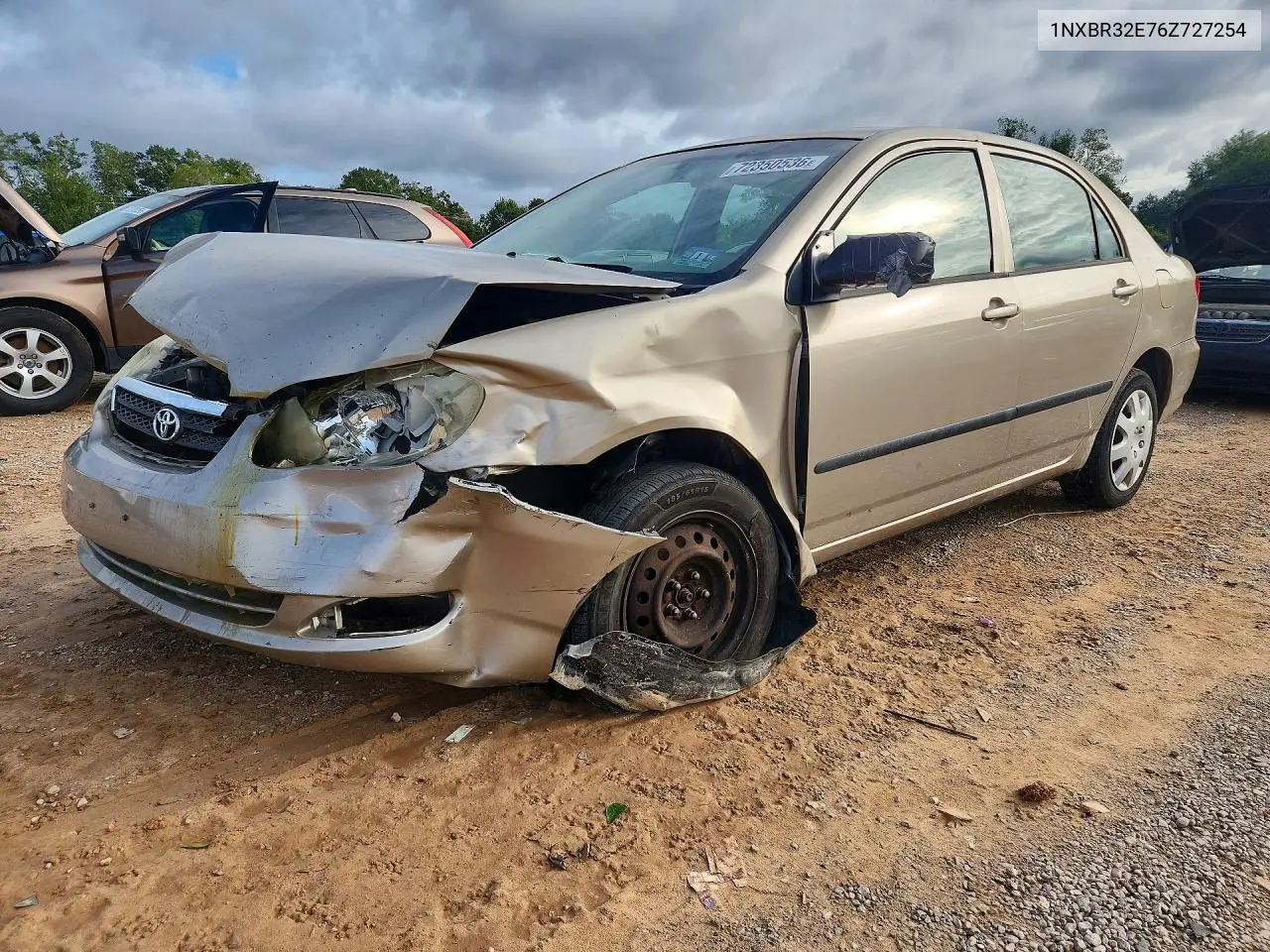TOYOTA COROLLA 2006, VIN 1NXBR32E76Z727254