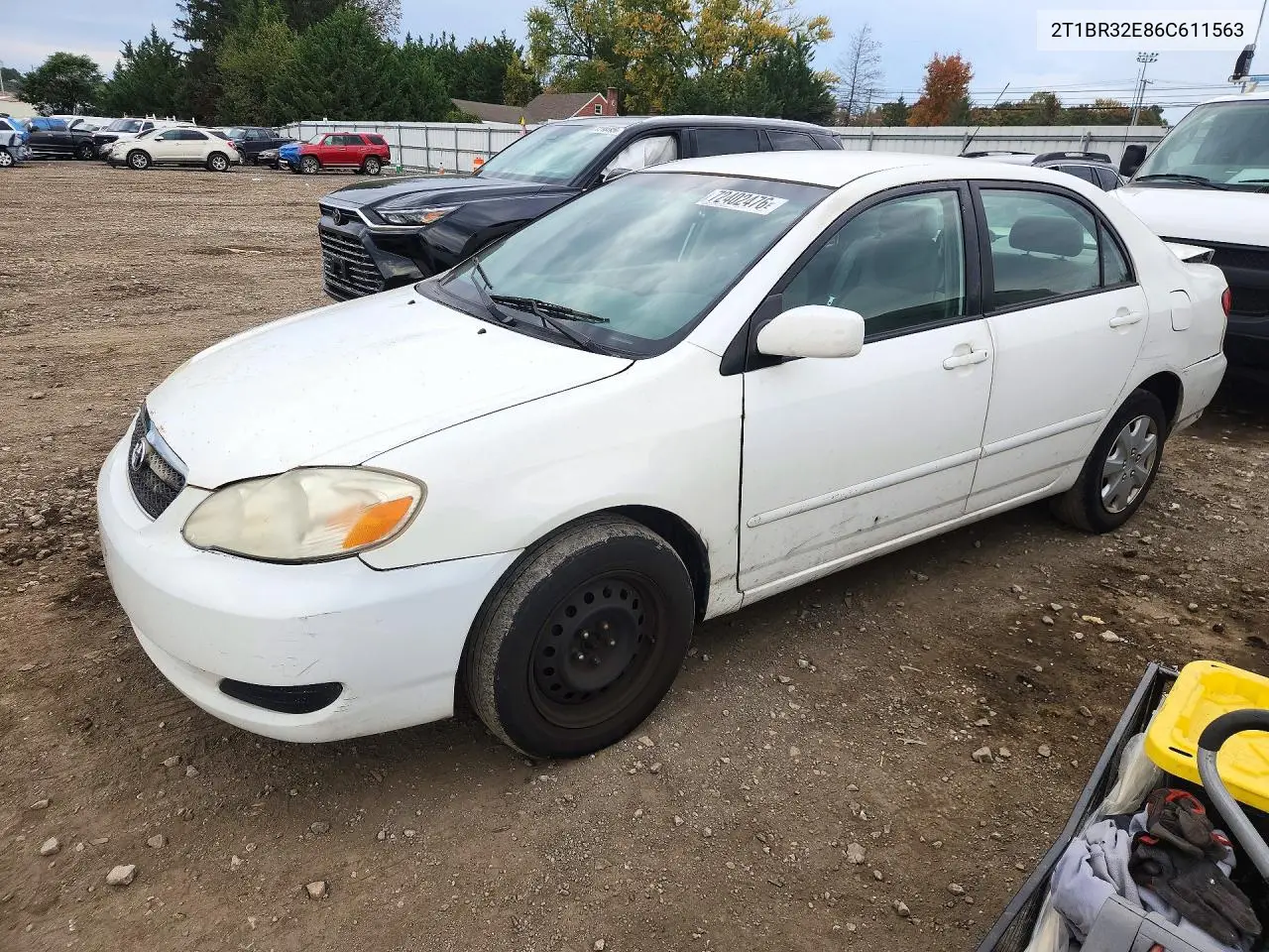 TOYOTA COROLLA 2006, VIN 2T1BR32E86C611563