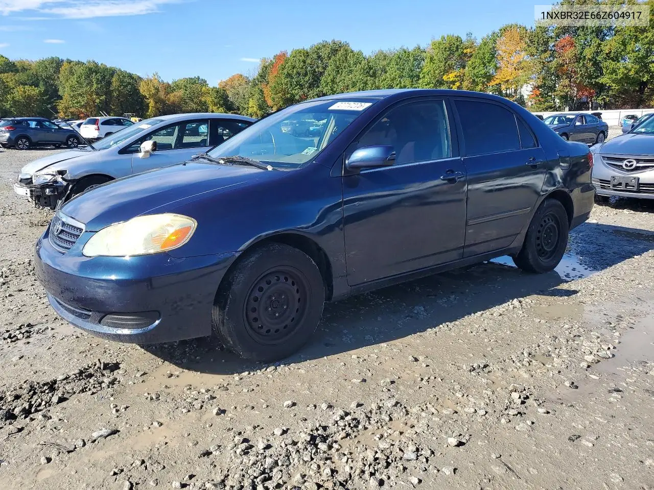 TOYOTA COROLLA 2006, VIN 1NXBR32E66Z604917