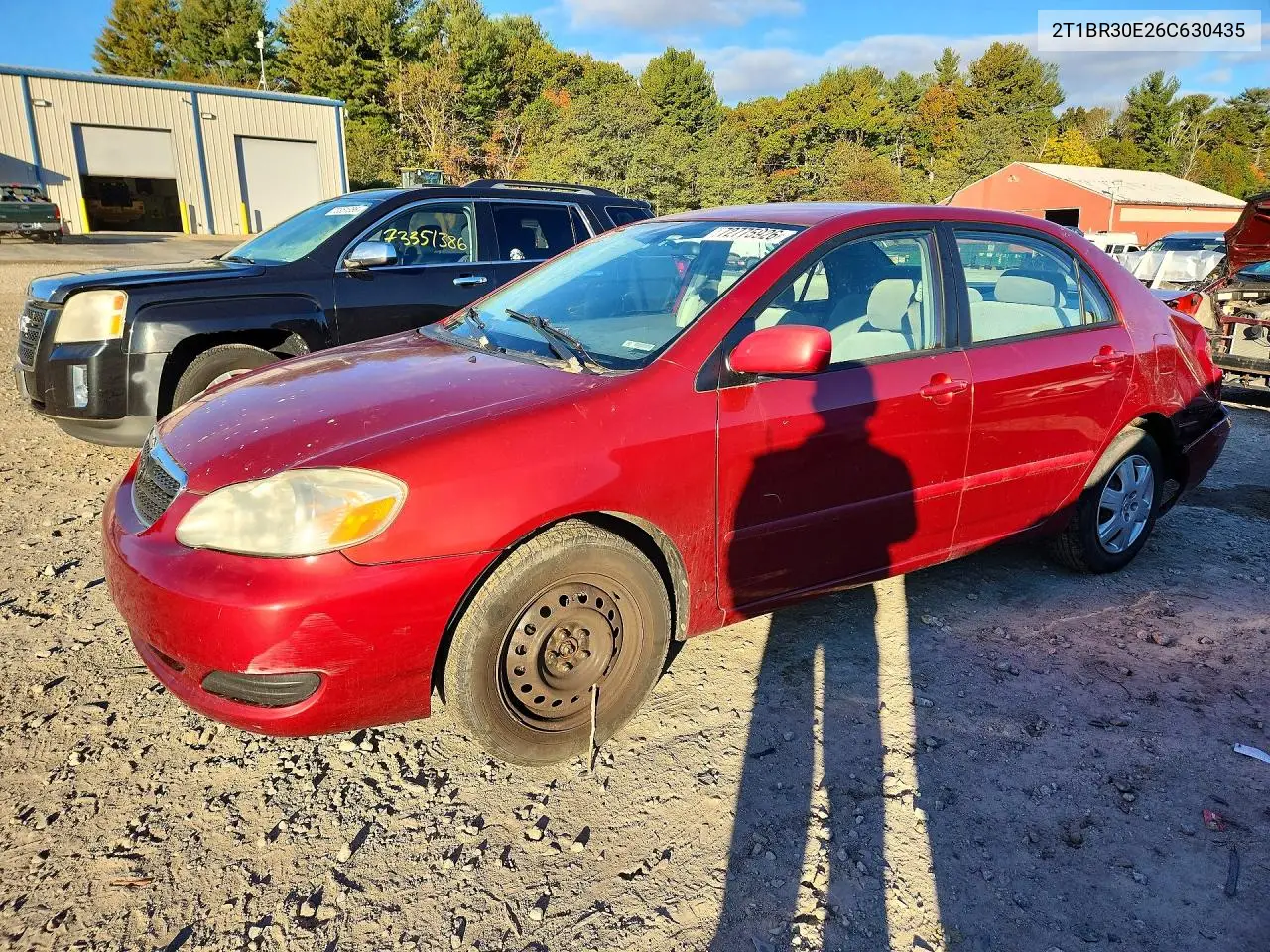 TOYOTA COROLLA 2006, VIN 2T1BR30E26C630435