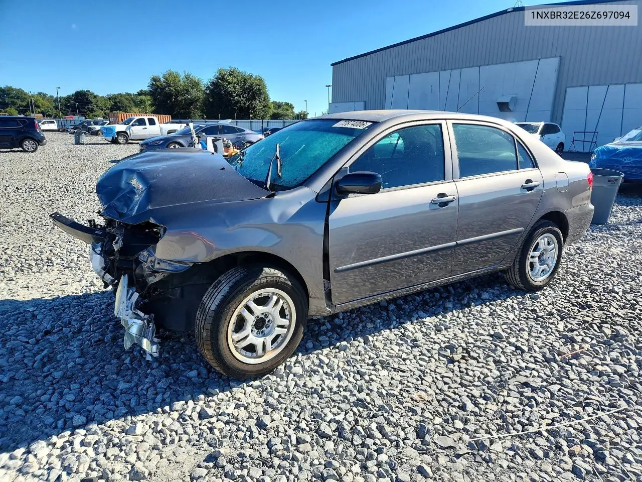 TOYOTA COROLLA 2006, VIN 1NXBR32E26Z697094