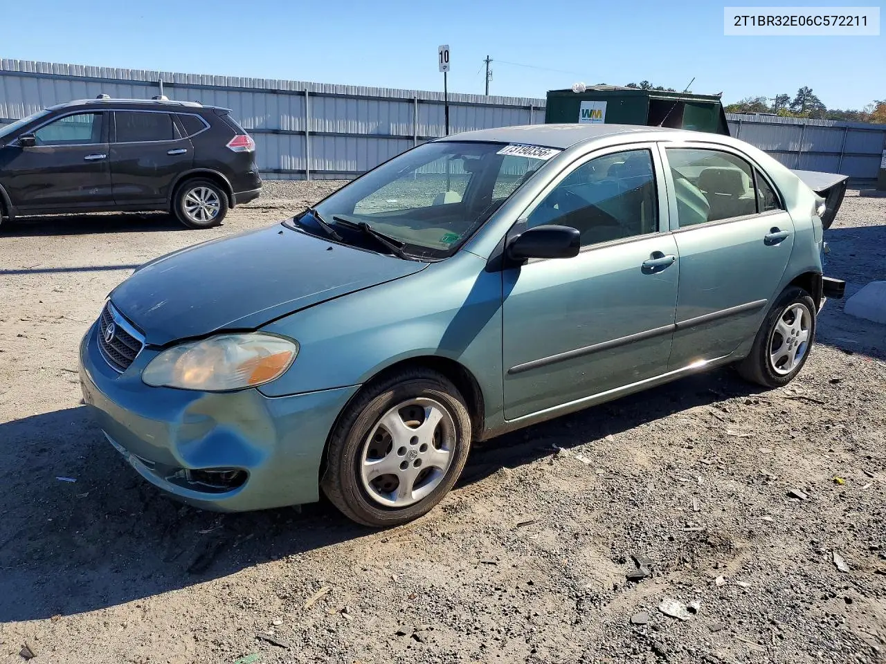 TOYOTA COROLLA 2006, VIN 2T1BR32E06C572211