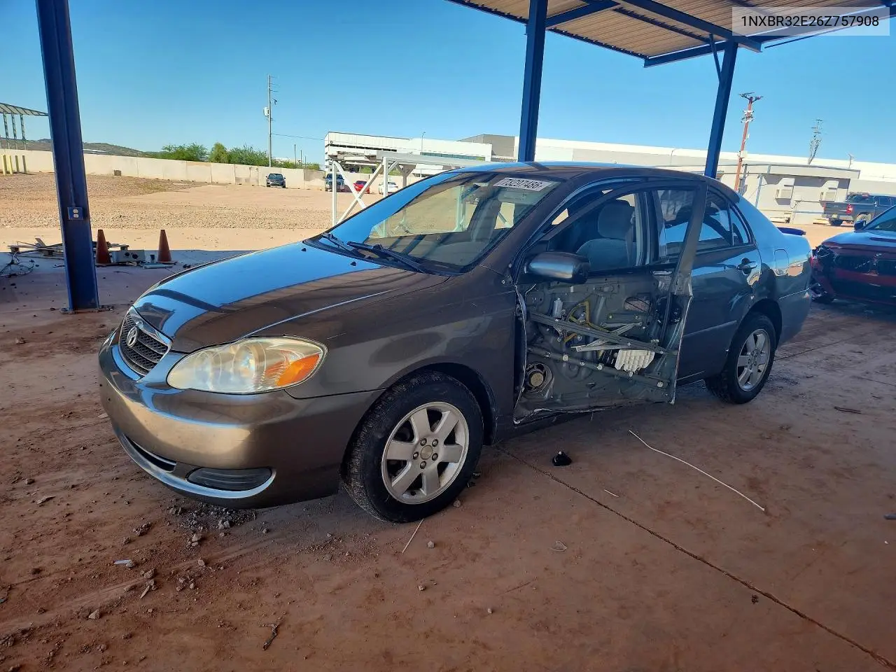 TOYOTA COROLLA 2006, VIN 1NXBR32E26Z757908