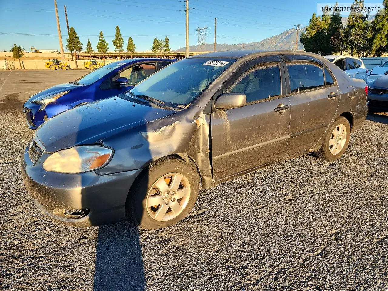 TOYOTA COROLLA 2006, VIN 1NXBR32E66Z615710