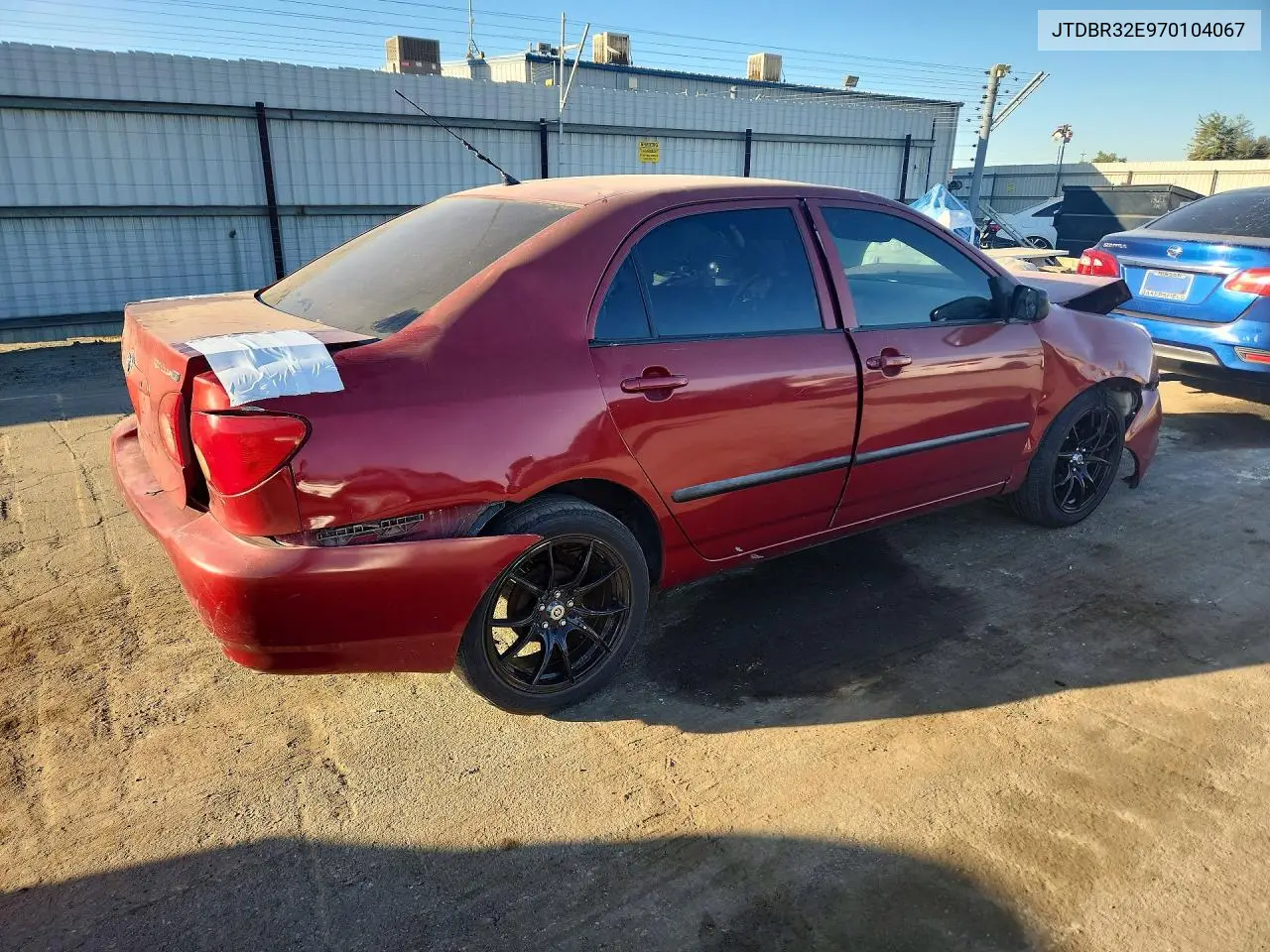 2007 TOYOTA COROLLA VIN JTDBR32E970104067 — фото 3