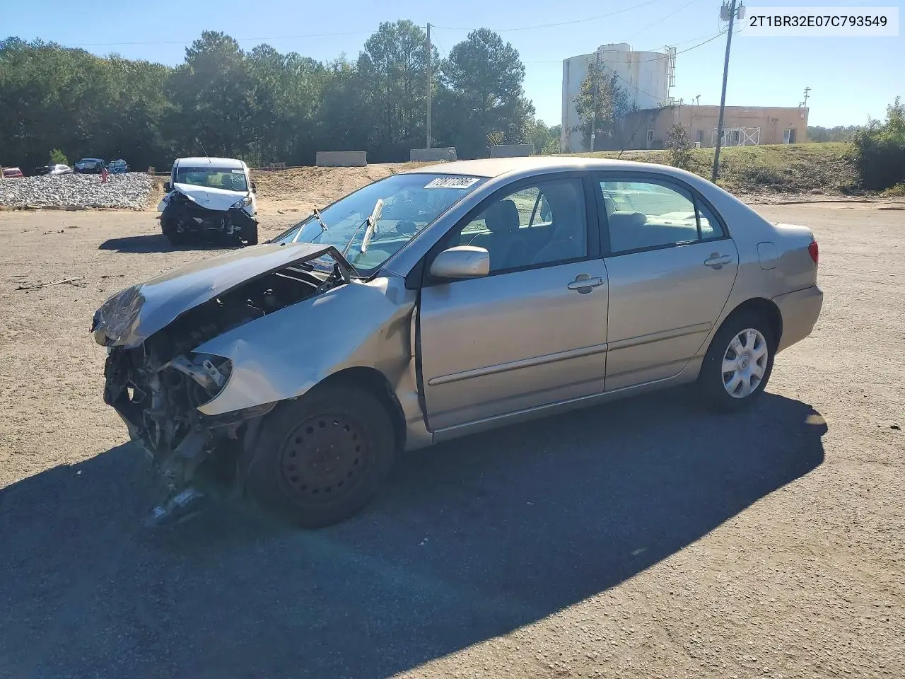 TOYOTA COROLLA 2007, VIN 2T1BR32E07C793549