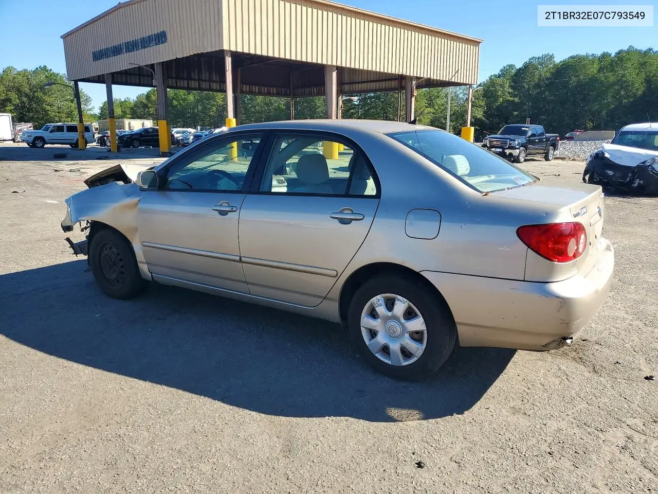 2007 TOYOTA COROLLA VIN 2T1BR32E07C793549 — фото 2