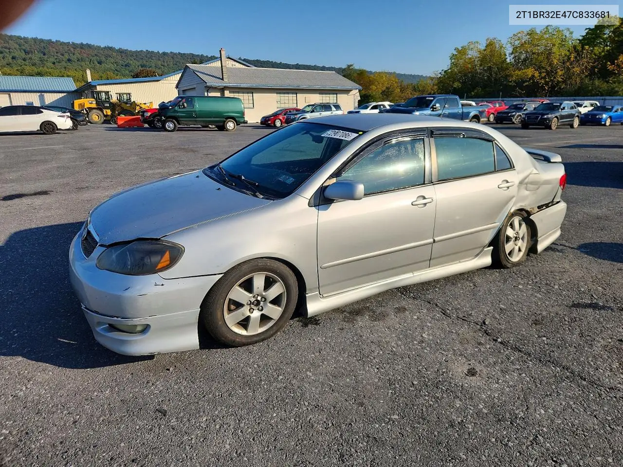 TOYOTA COROLLA 2007, VIN 2T1BR32E47C833681