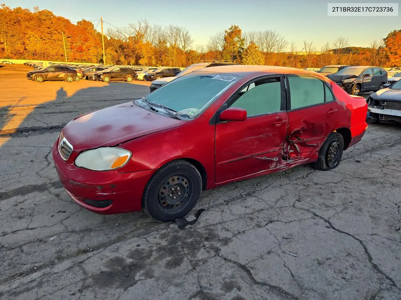 TOYOTA COROLLA 2007, VIN 2T1BR32E17C723736