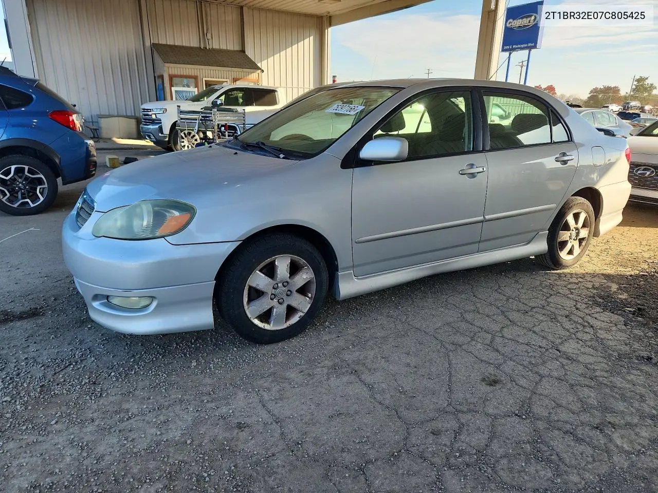 TOYOTA COROLLA 2007, VIN 2T1BR32E07C805425