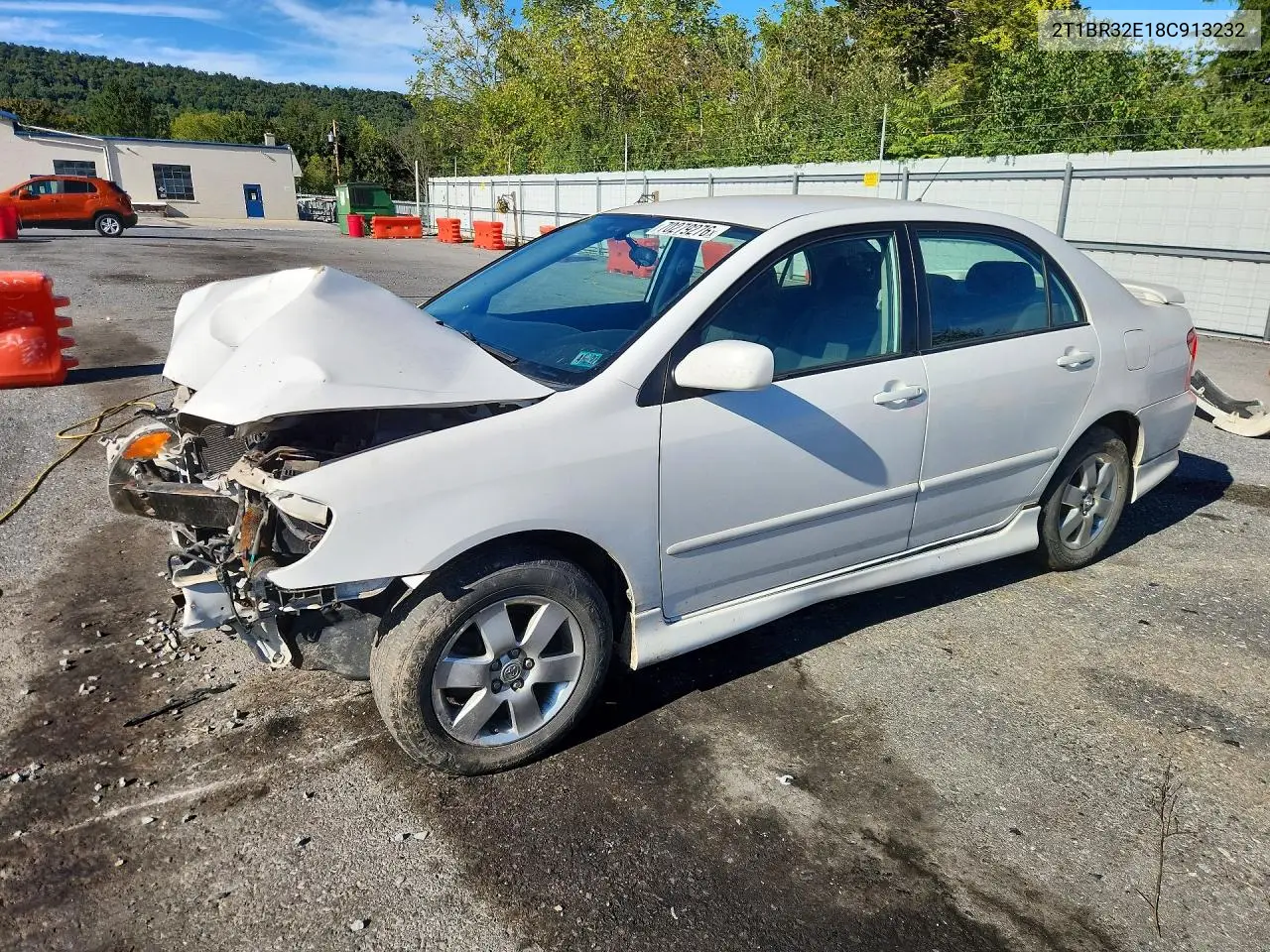 TOYOTA COROLLA 2008, VIN 2T1BR32E18C913232