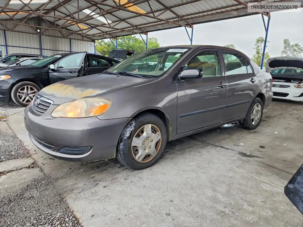 TOYOTA COROLLA 2008, VIN 1NXBR32E08Z000170