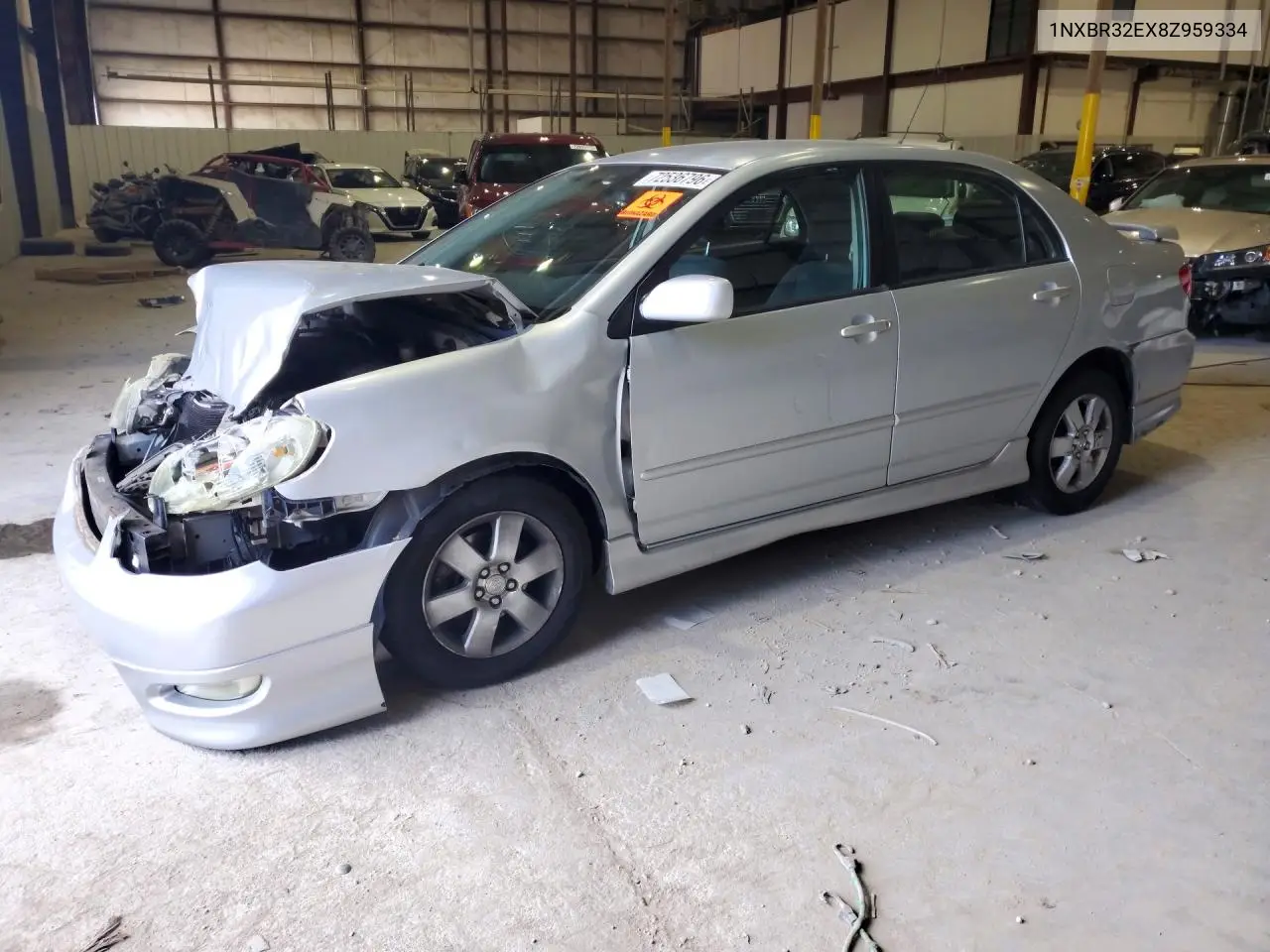 TOYOTA COROLLA 2008, VIN 1NXBR32EX8Z959334