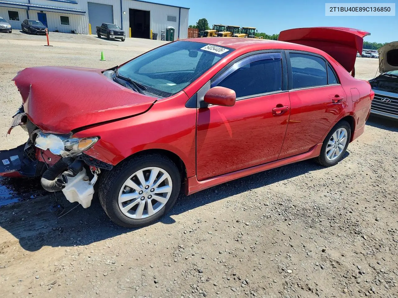 TOYOTA COROLLA 2009, VIN 2T1BU40E89C136850