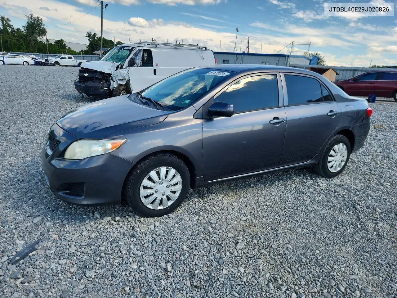 TOYOTA COROLLA 2009, VIN JTDBL40E29J020826