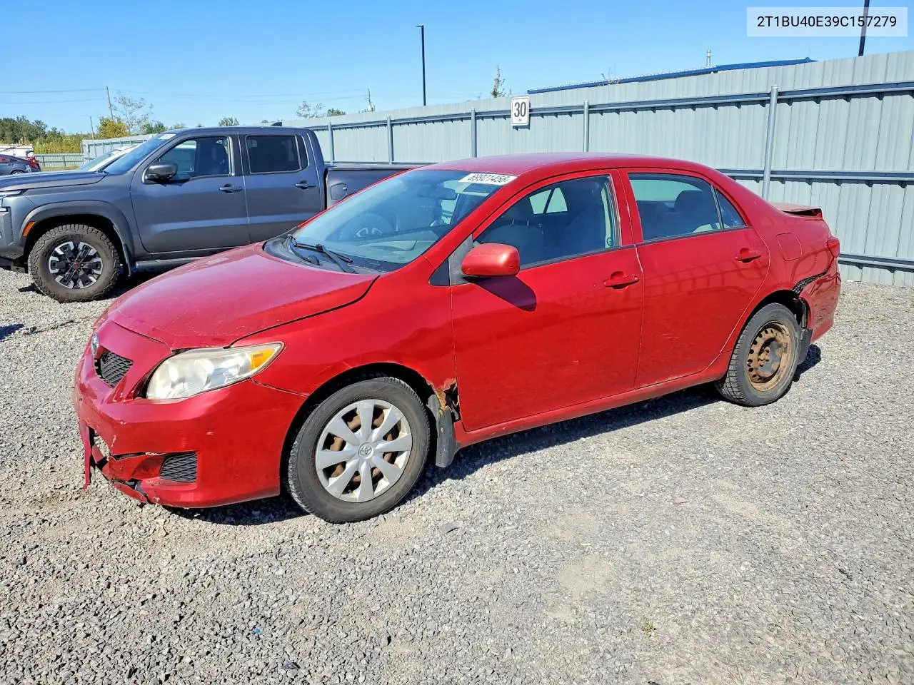 TOYOTA COROLLA 2009, VIN 2T1BU40E39C157279