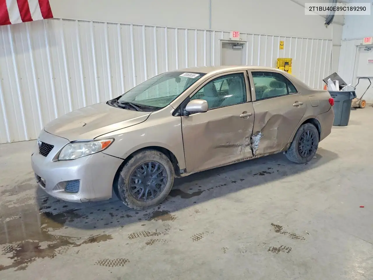 TOYOTA COROLLA 2009, VIN 2T1BU40E89C189290
