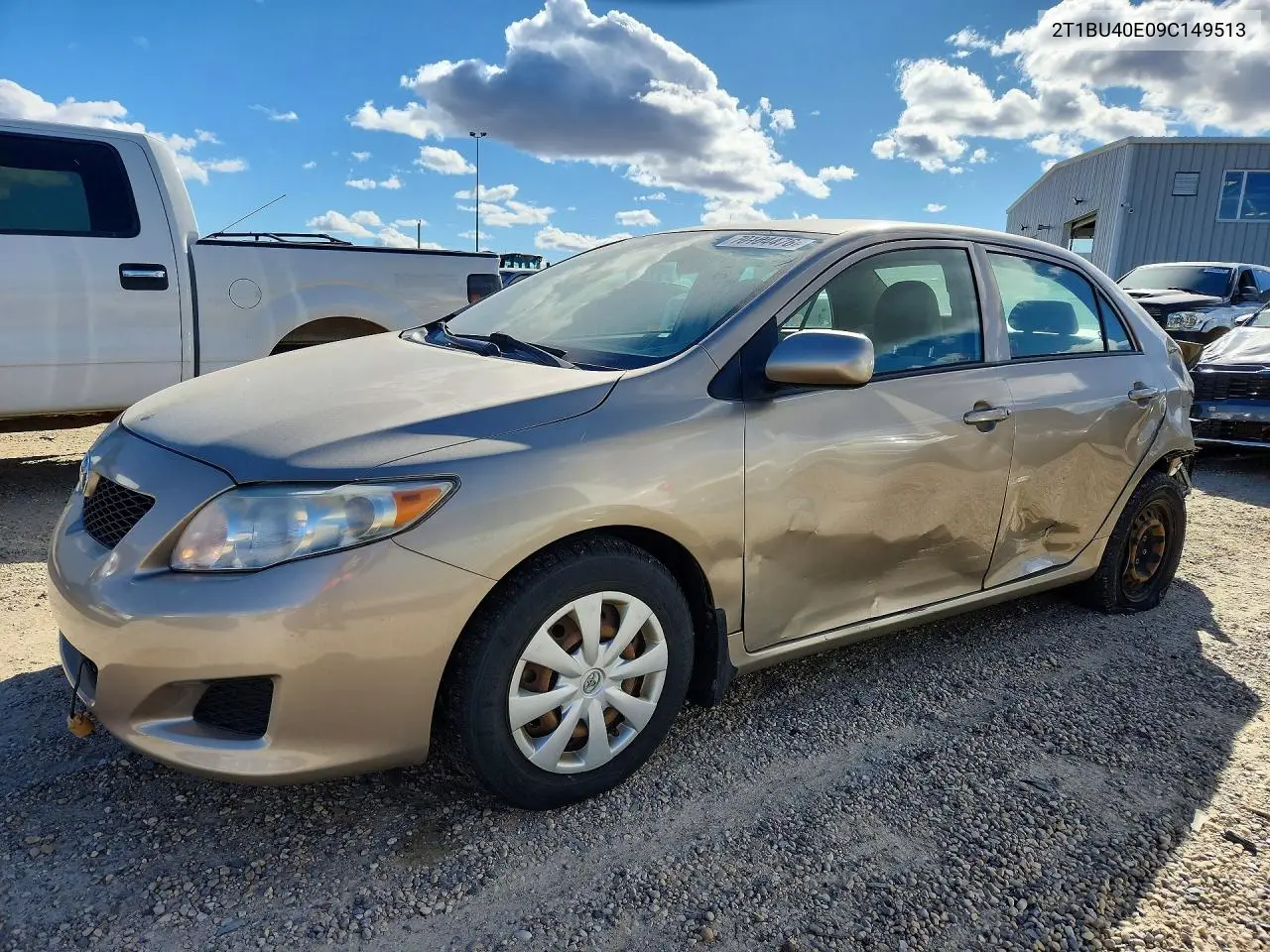 TOYOTA COROLLA 2009, VIN 2T1BU40E09C149513