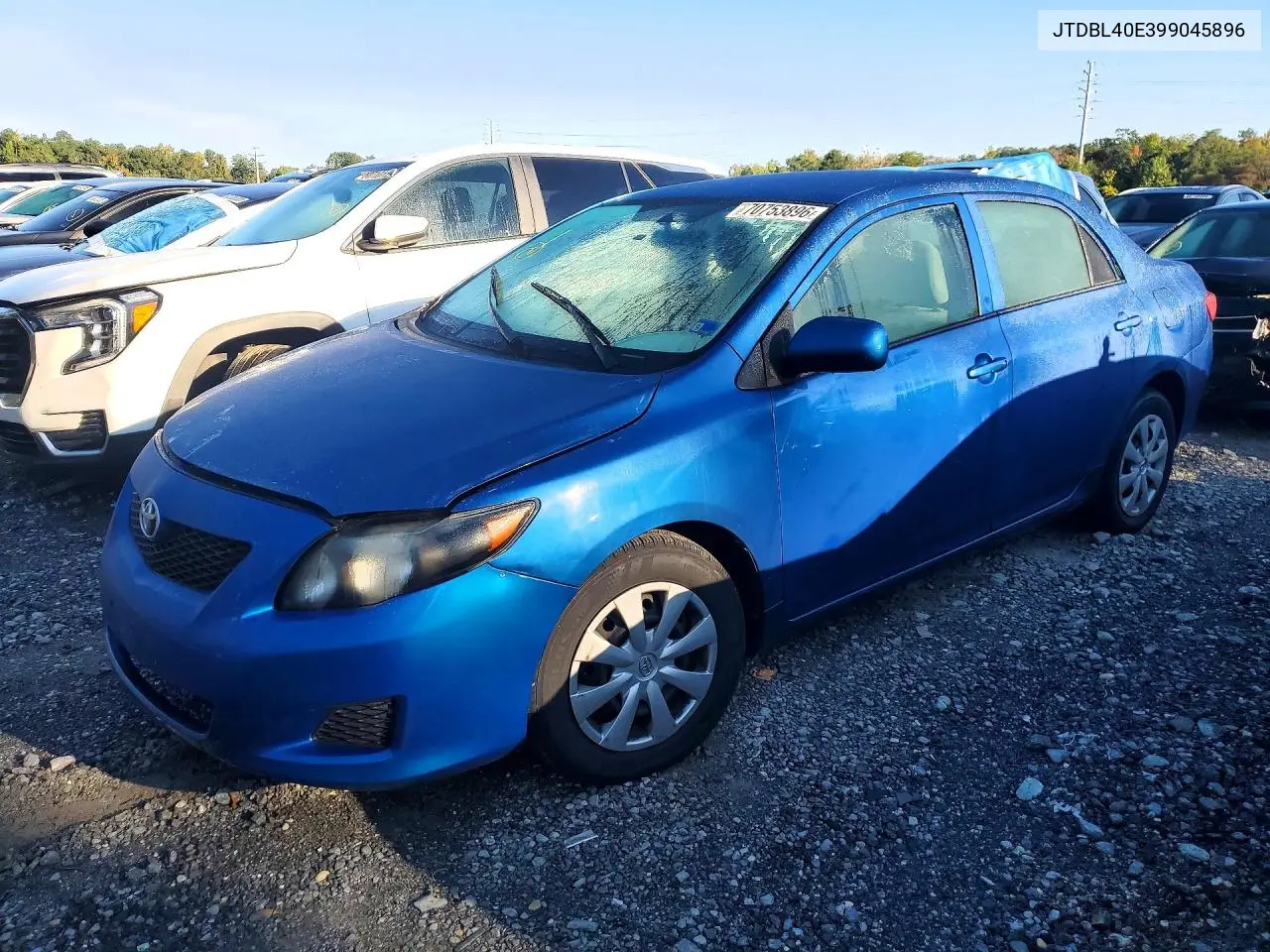 TOYOTA COROLLA 2009, VIN JTDBL40E399045896