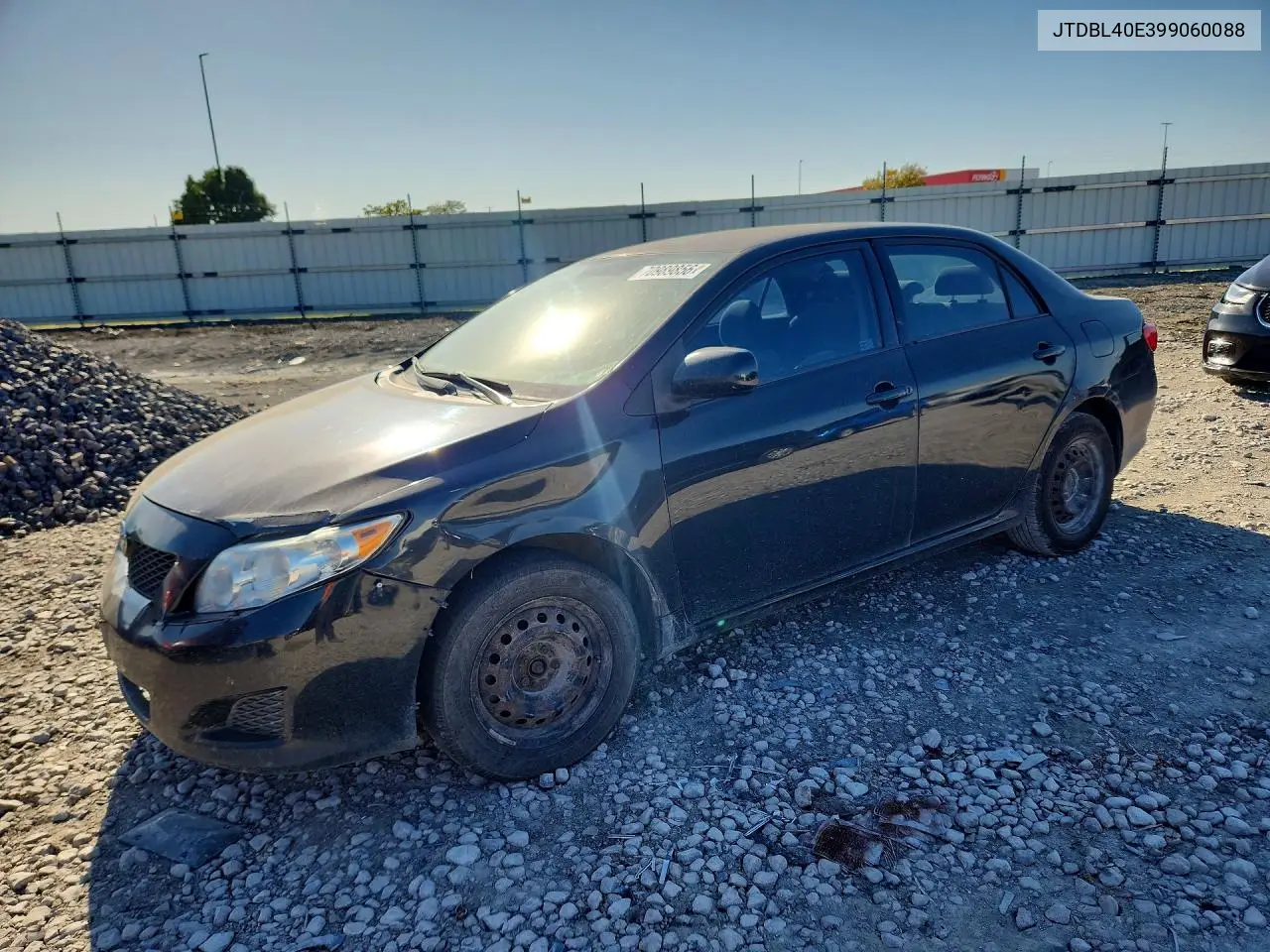 TOYOTA COROLLA 2009, VIN JTDBL40E399060088