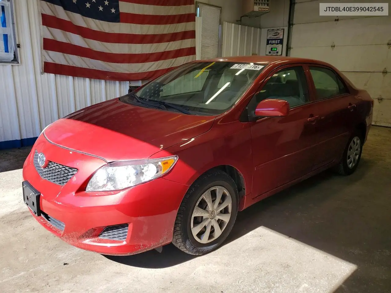 TOYOTA COROLLA 2009, VIN JTDBL40E399042545