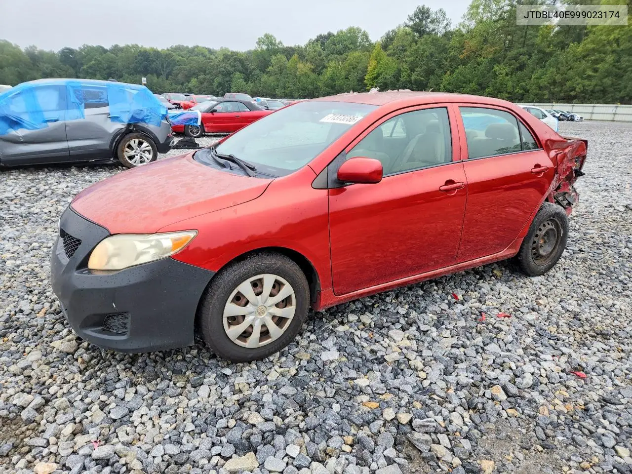 TOYOTA COROLLA 2009, VIN JTDBL40E999023174