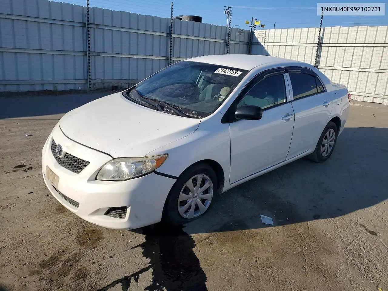 TOYOTA COROLLA 2009, VIN 1NXBU40E99Z100731