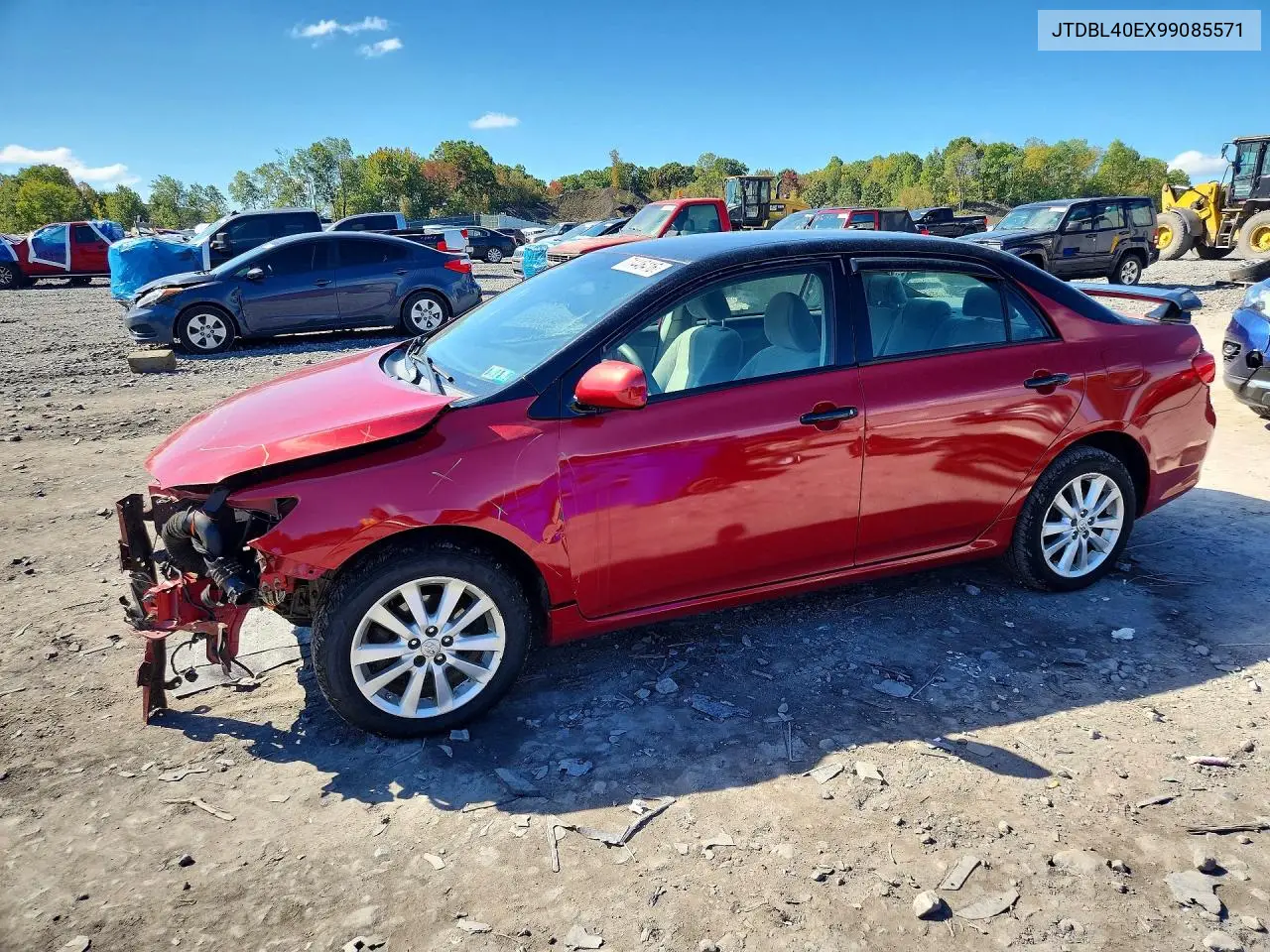 TOYOTA COROLLA 2009, VIN JTDBL40EX99085571