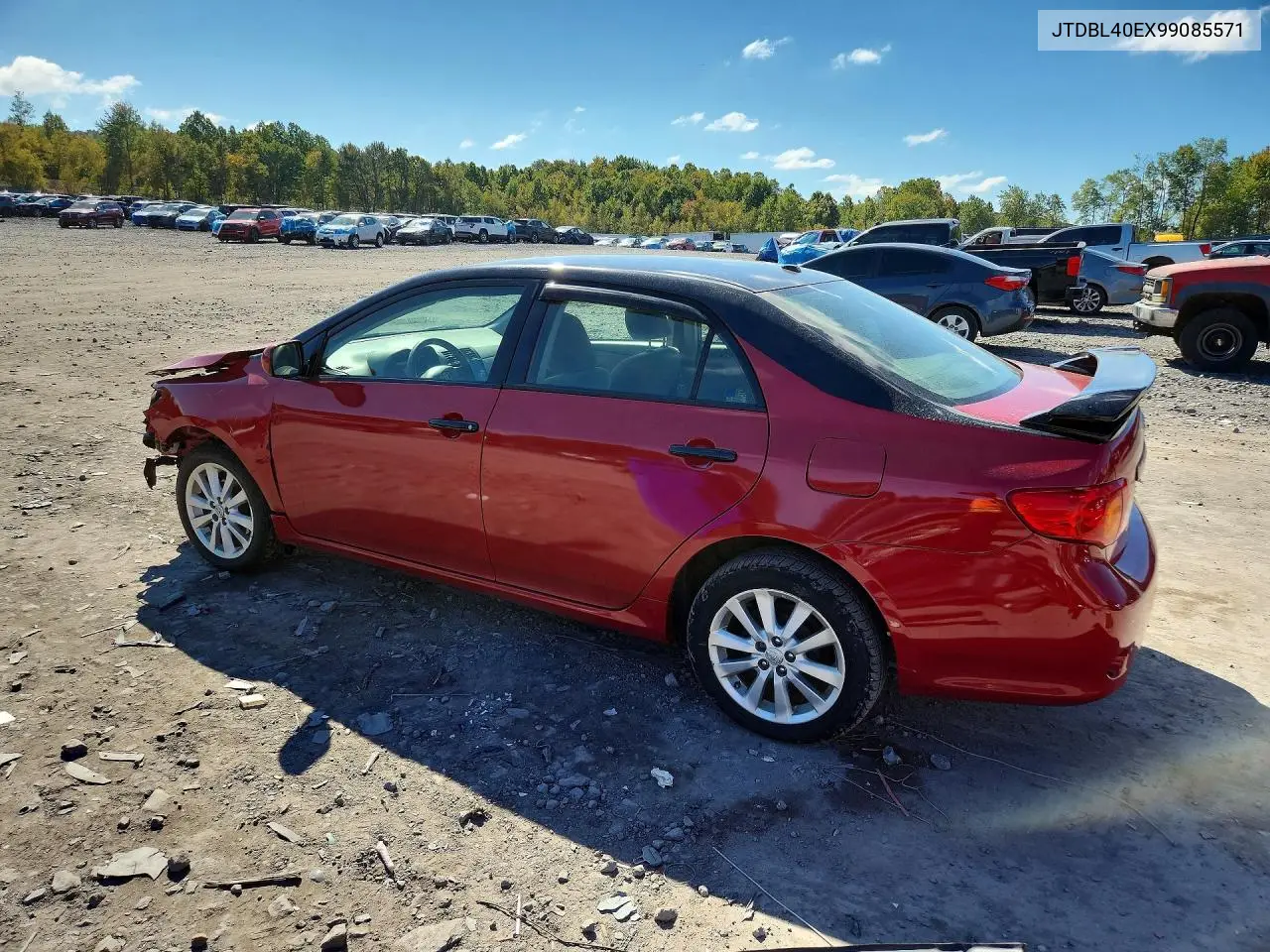 2009 TOYOTA COROLLA VIN JTDBL40EX99085571 — фото 2