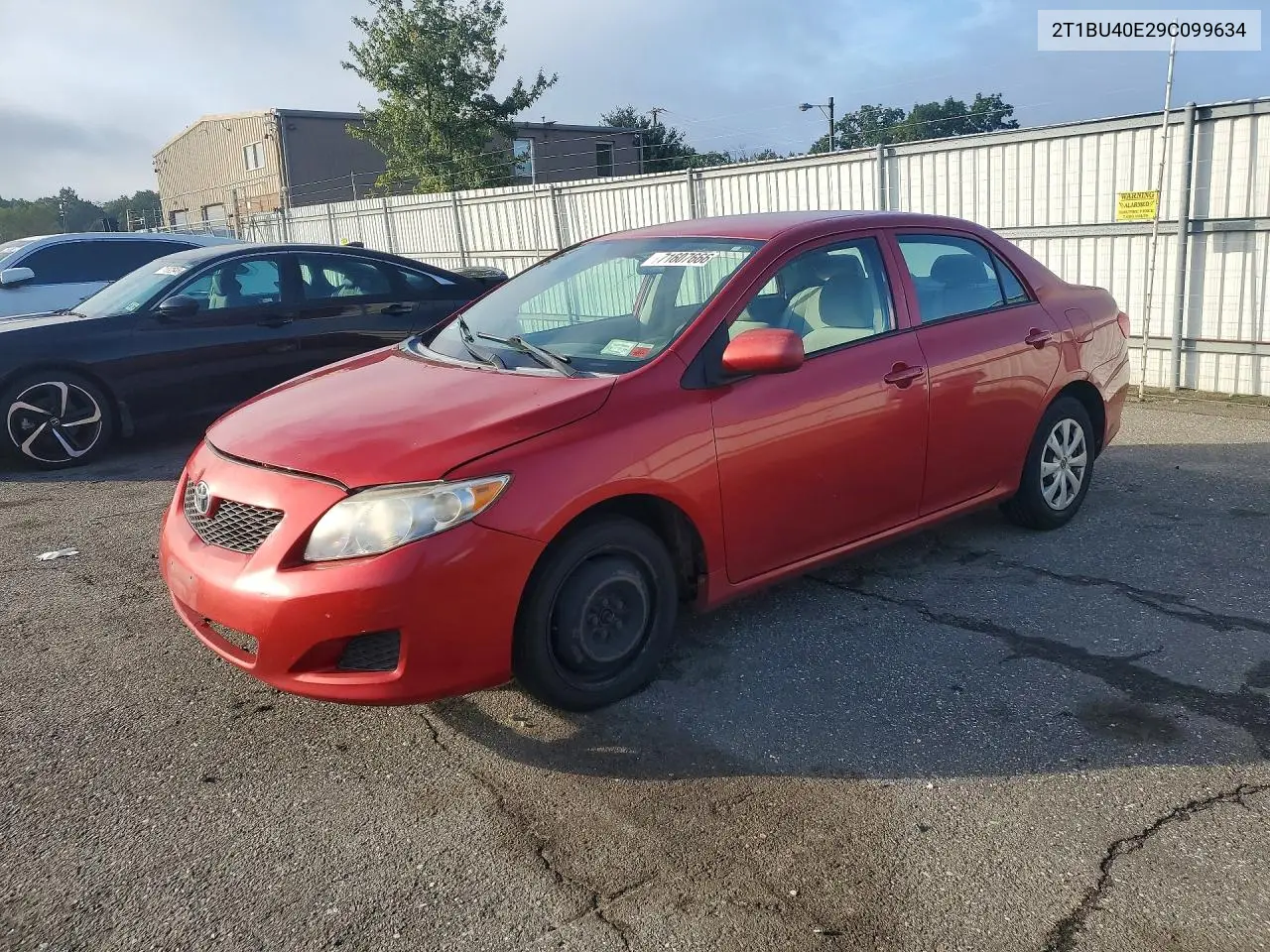 TOYOTA COROLLA 2009, VIN 2T1BU40E29C099634