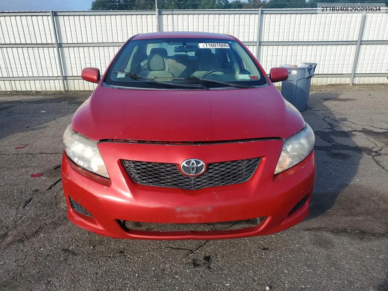 2009 TOYOTA COROLLA VIN 2T1BU40E29C099634 — фото 5