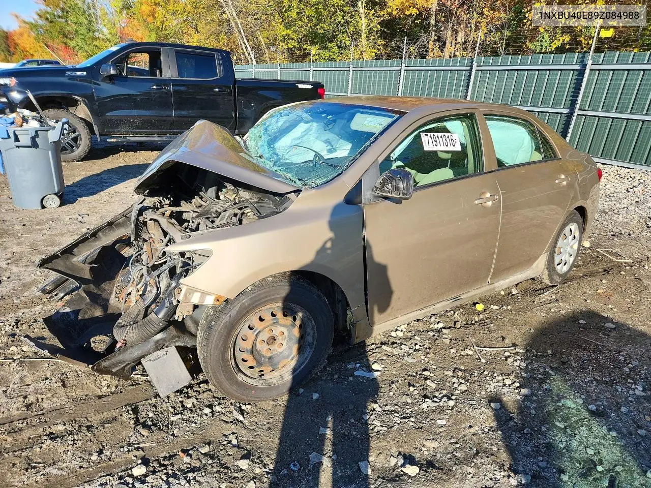 TOYOTA COROLLA 2009, VIN 1NXBU40E89Z084988