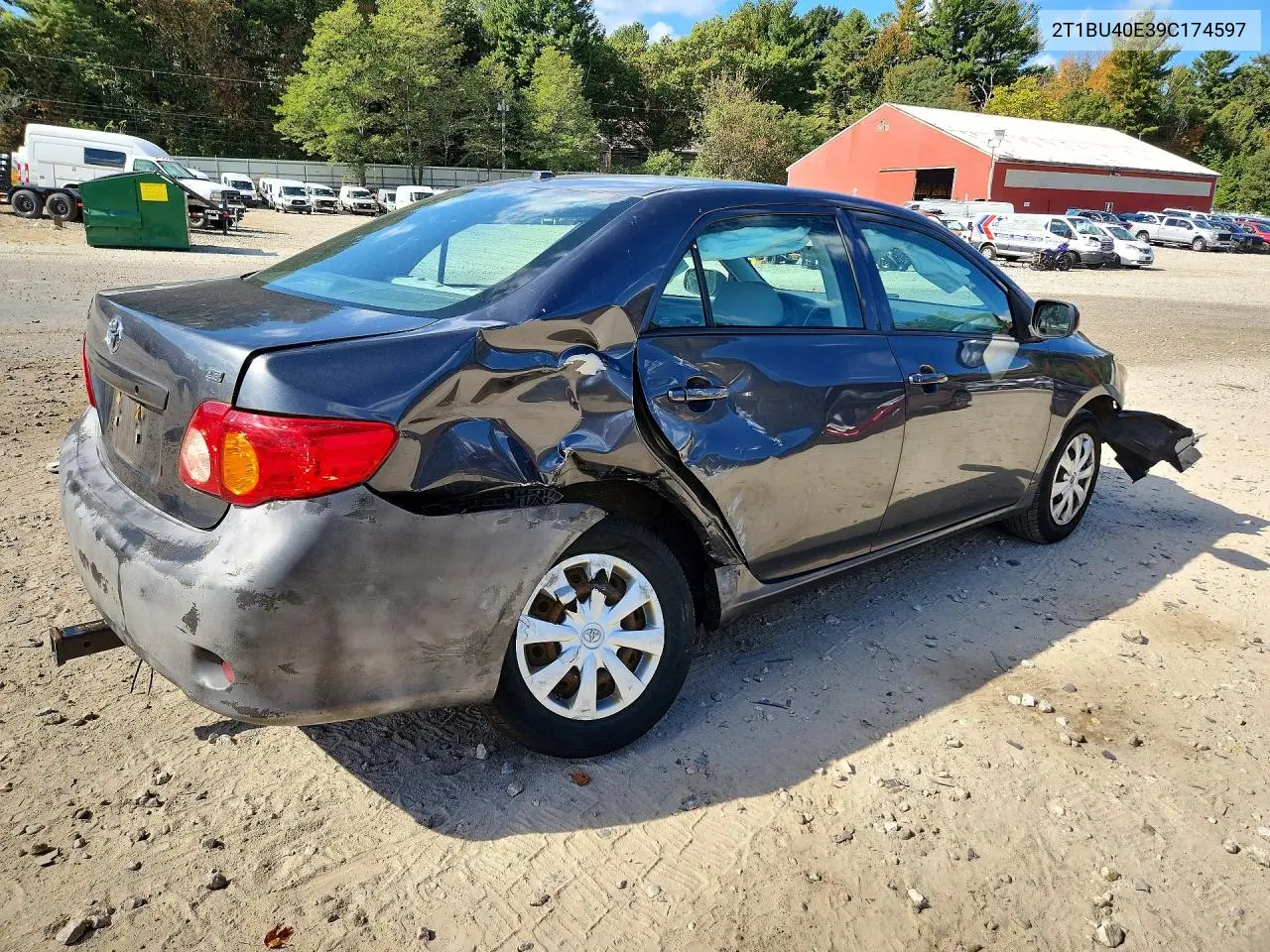 2009 TOYOTA COROLLA VIN 2T1BU40E39C174597 — фото 3