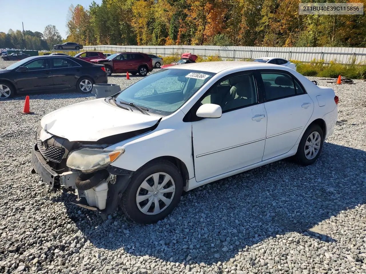 TOYOTA COROLLA 2009, VIN 2T1BU40E39C115856