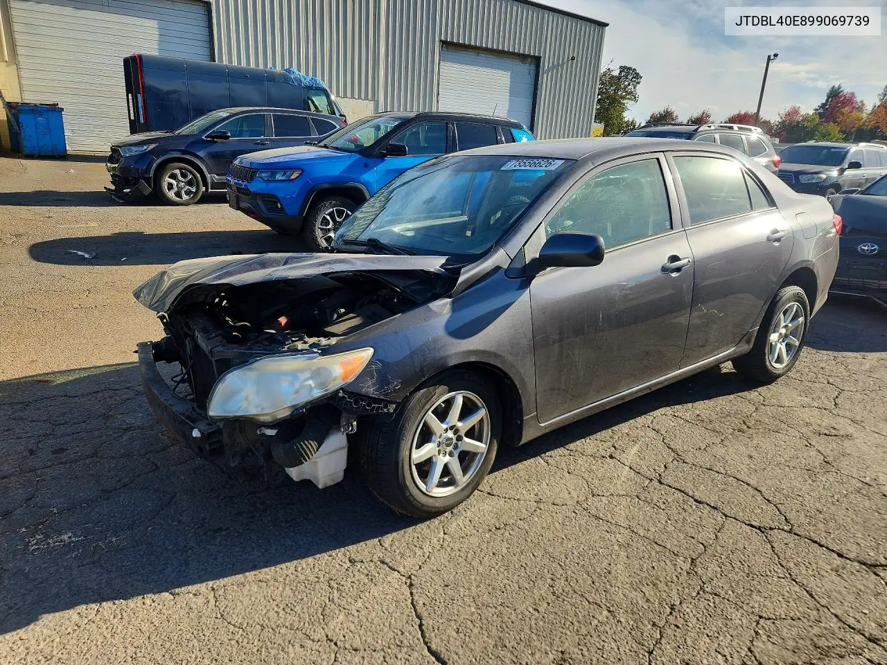 TOYOTA COROLLA 2009, VIN JTDBL40E899069739