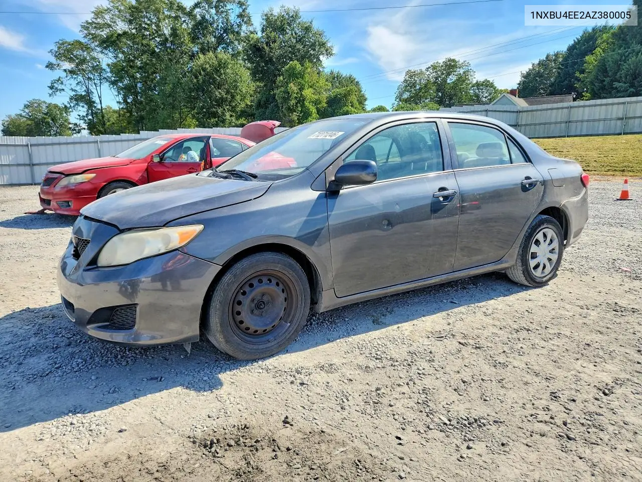 TOYOTA COROLLA 2010, VIN 1NXBU4EE2AZ380005