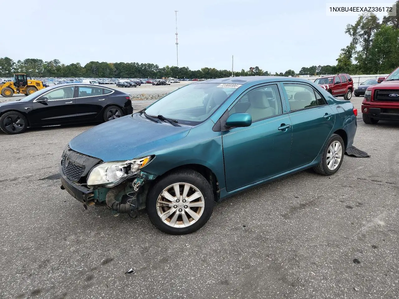 TOYOTA COROLLA 2010, VIN 1NXBU4EEXAZ336172