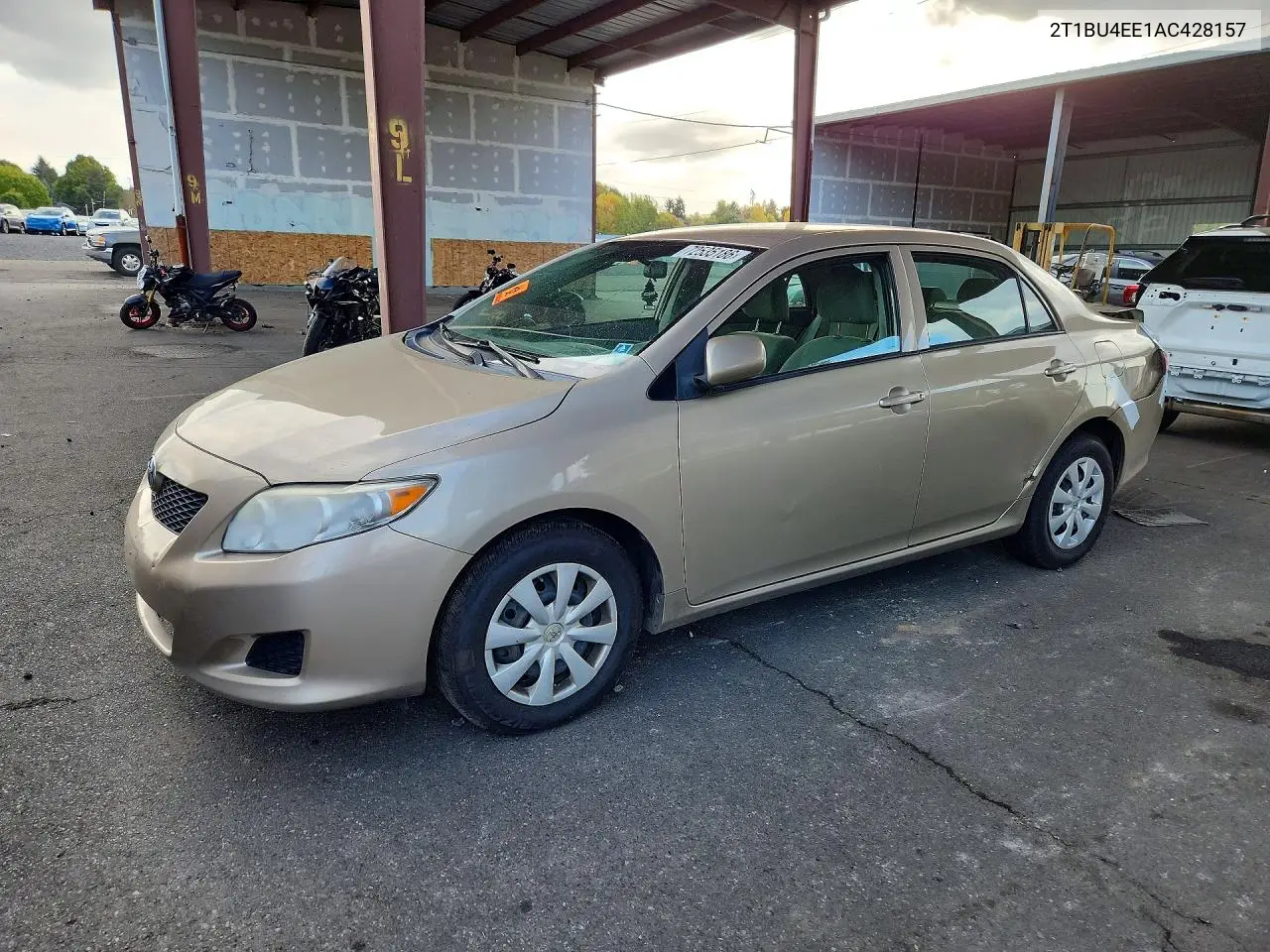 TOYOTA COROLLA 2010, VIN 2T1BU4EE1AC428157