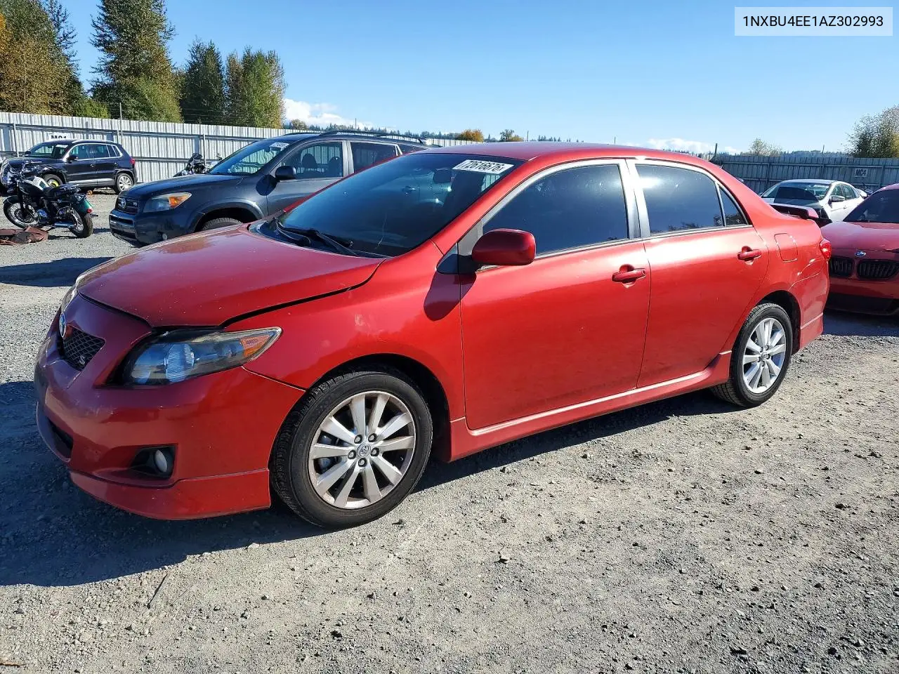 TOYOTA COROLLA 2010, VIN 1NXBU4EE1AZ302993