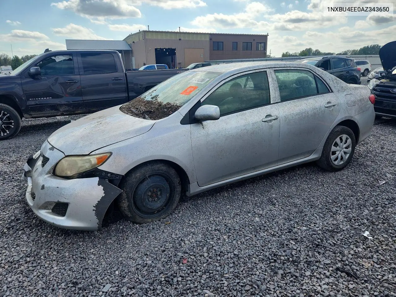 TOYOTA COROLLA 2010, VIN 1NXBU4EE0AZ343650