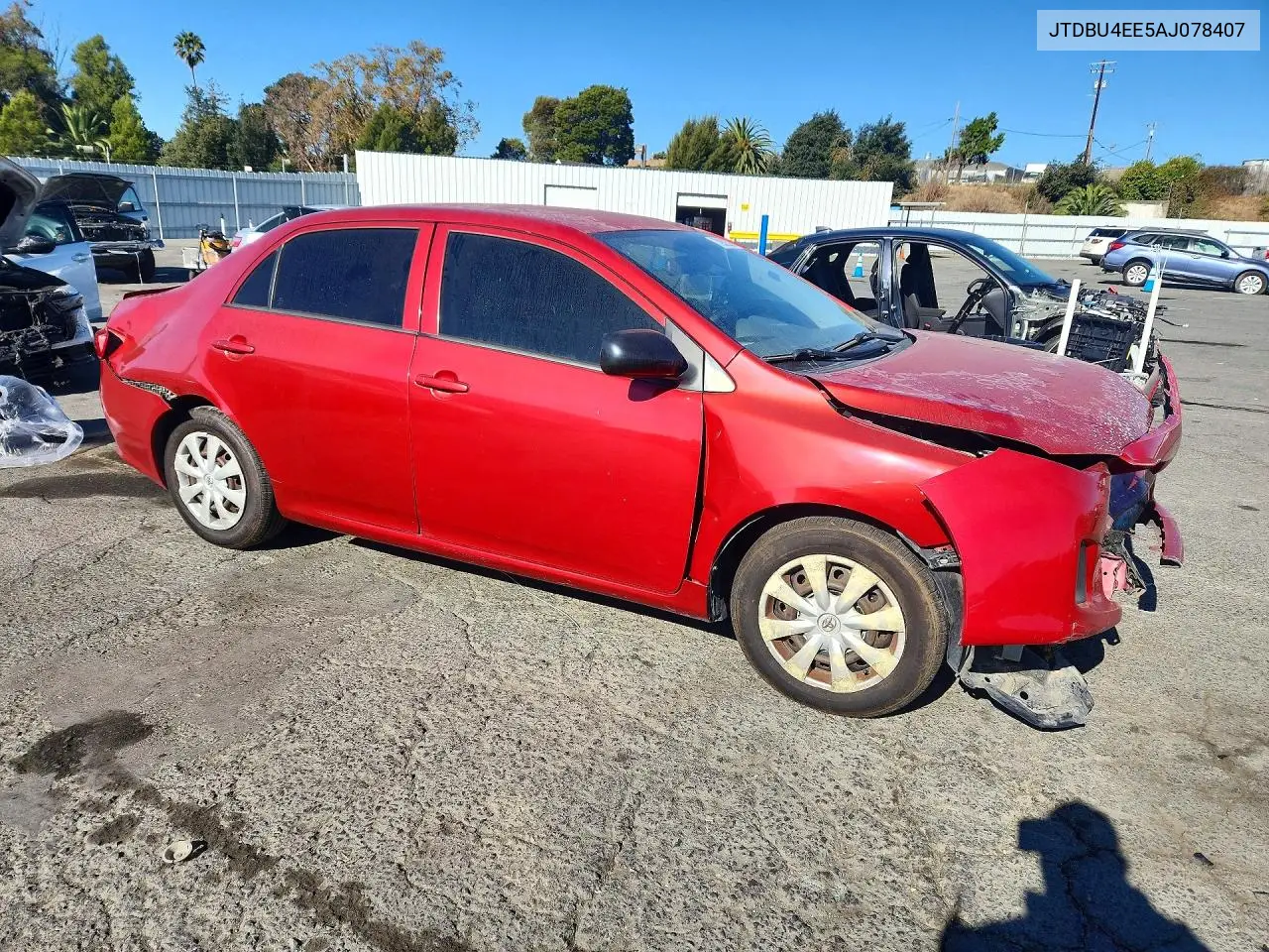 TOYOTA COROLLA 2010, VIN JTDBU4EE5AJ078407