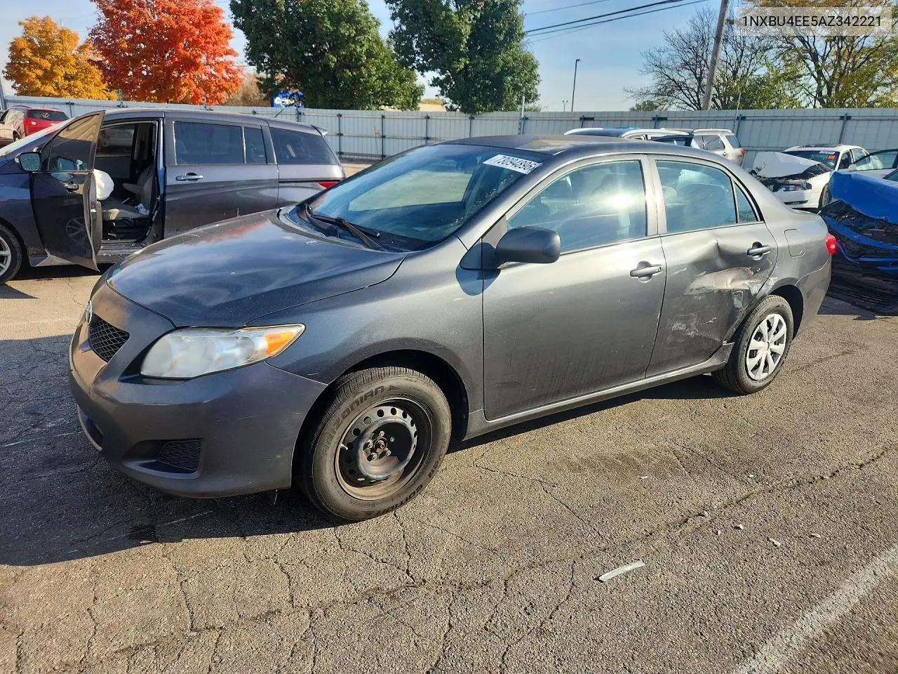 TOYOTA COROLLA 2010, VIN 1NXBU4EE5AZ342221
