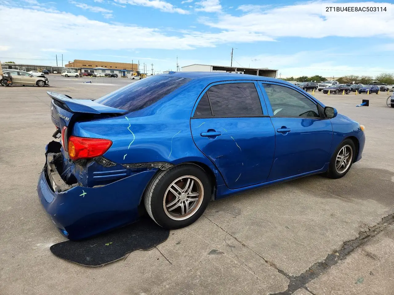 2010 TOYOTA COROLLA VIN 2T1BU4EE8AC503114 — фото 3